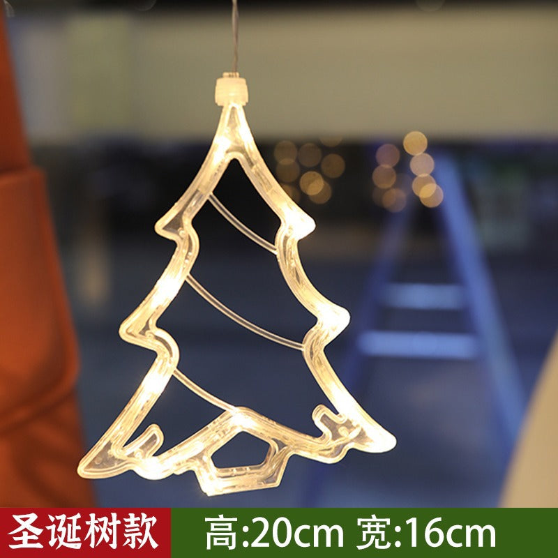 Led Christmas Light String Ins Window Suction Cup Chandelier Creative Christmas Decoration Light String Scene Layout Lantern Wholesale