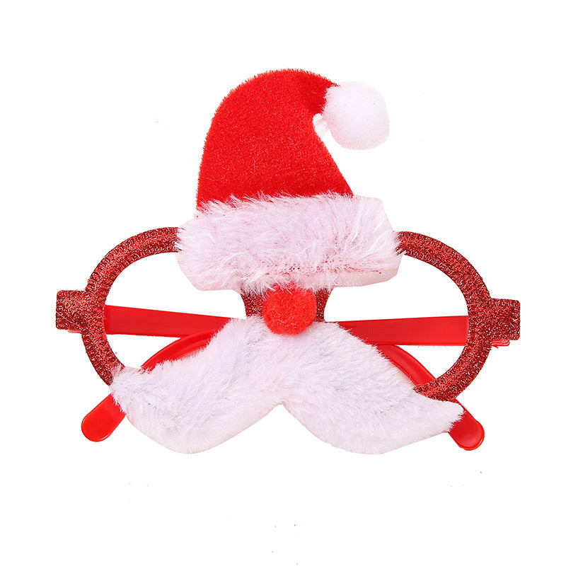 New Christmas Cartoon Headband Adult Children Gift Santa Claus Snowman Antlers Glasses Christmas Decoration Glasses