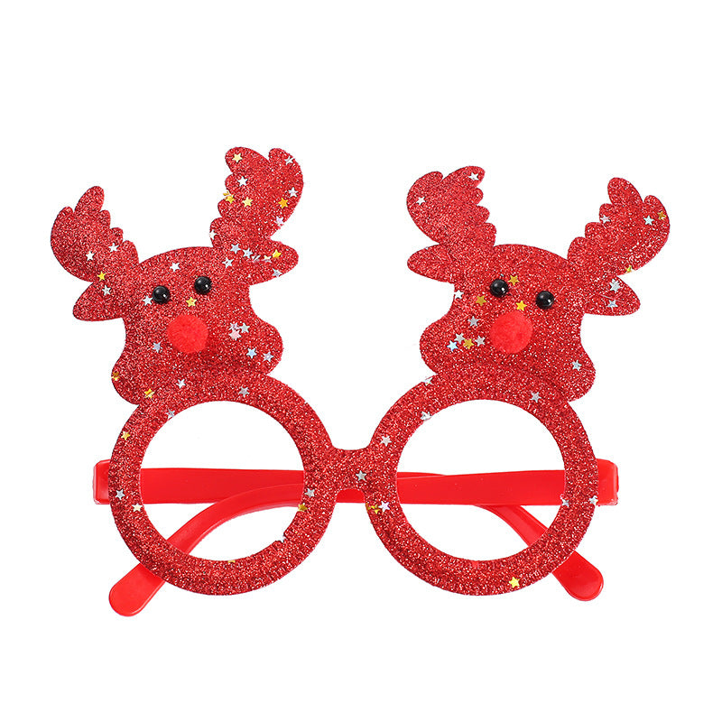 New Christmas Cartoon Headband Adult Children Gift Santa Claus Snowman Antlers Glasses Christmas Decoration Glasses