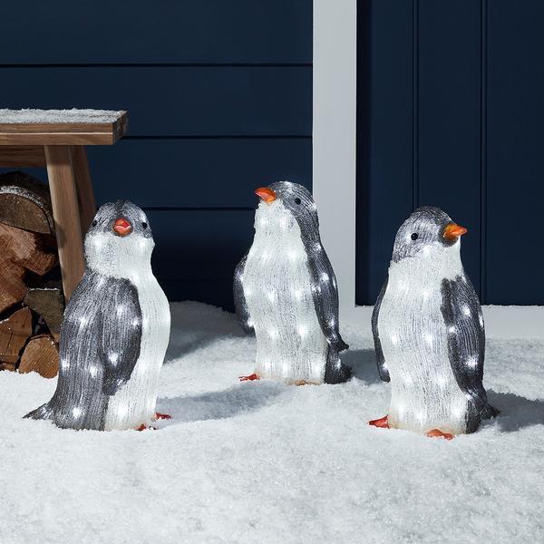 Acrylic Penguin Christmas Decoration Light Ornaments - Axooms