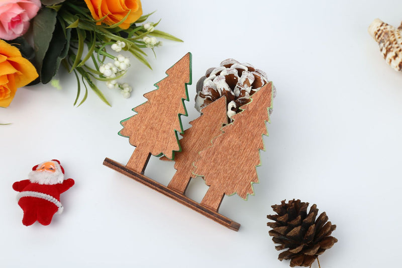 Wooden Christmas Pine Ornaments