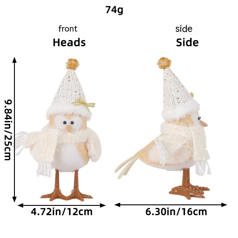 Jingchen Christmas Luminous Bird Christmas Gift Table Decorative Ornaments