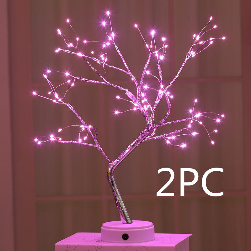 Christmas Decoration Night Light LED Pearl Tree Light Starry Touch Light