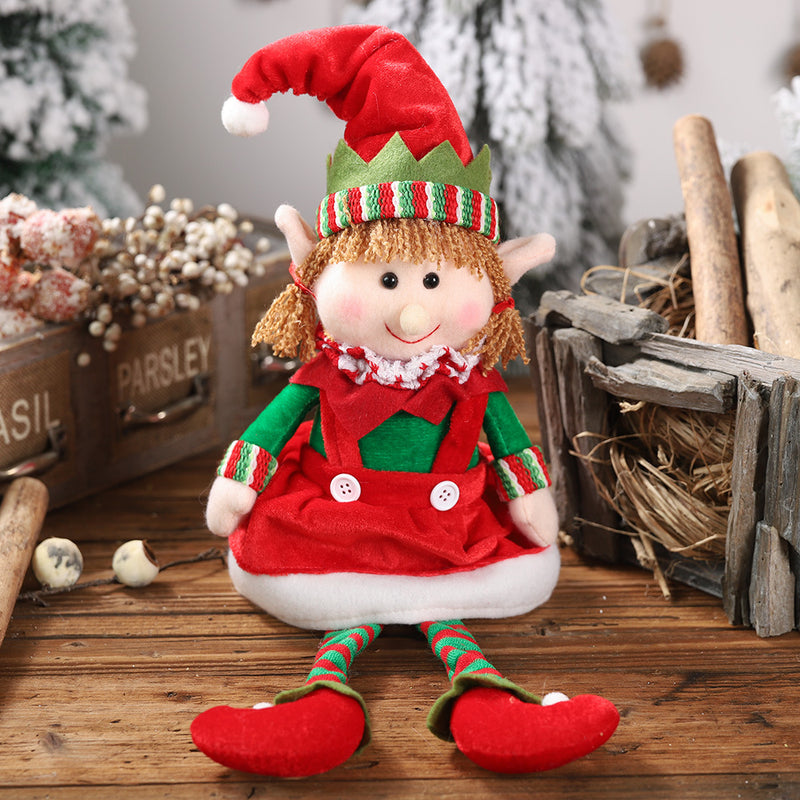 Christmas Hanging Legs Sitting Doll Ornaments