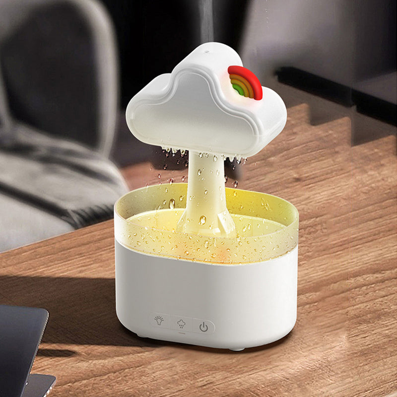 Rainbow Cloud Rain Humidifier Colorful Atmosphere Night Atomization