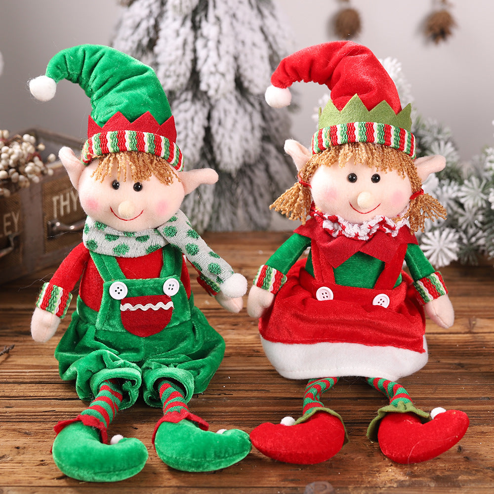 Christmas Hanging Legs Sitting Doll Ornaments