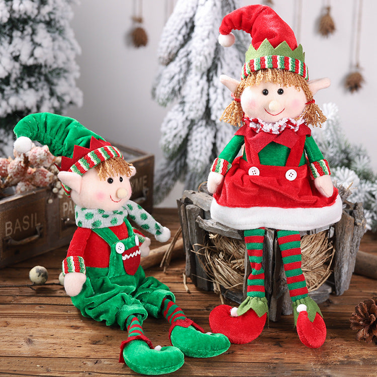 Christmas Hanging Legs Sitting Doll Ornaments