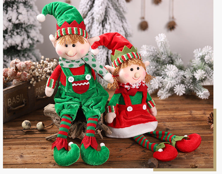 Christmas Hanging Legs Sitting Doll Ornaments