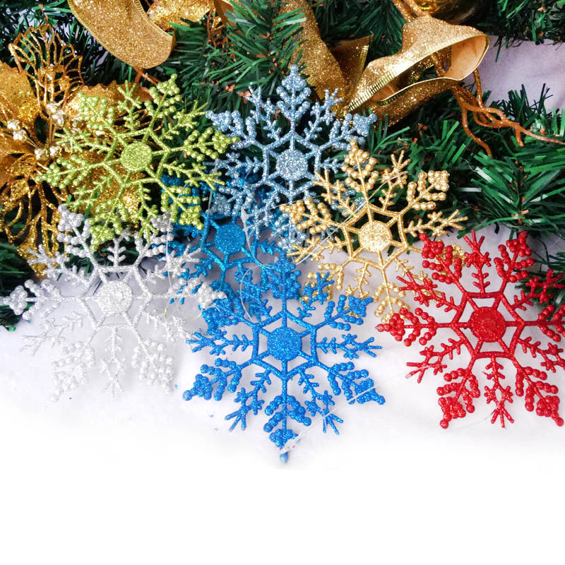 Christmas decorations, acrylic 10CM snowflakes, Christmas necessities, Christmas tree hanger powder wholesale