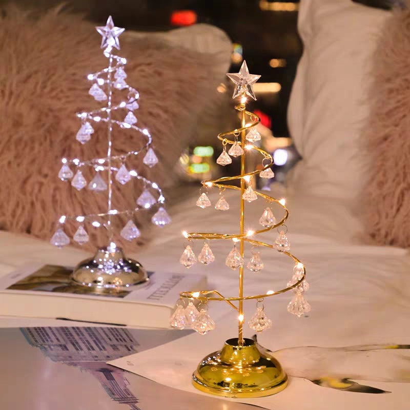 Christmas Decoration Lights Creative Crystal Ornaments Night Light Scene Layout Christmas Tree Factory Direct Sales