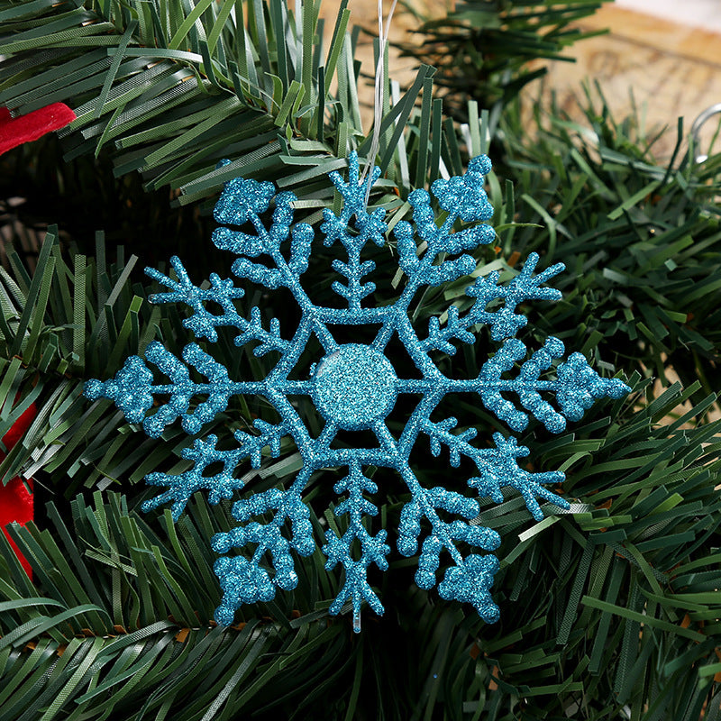 Christmas decorations, acrylic 10CM snowflakes, Christmas necessities, Christmas tree hanger powder wholesale