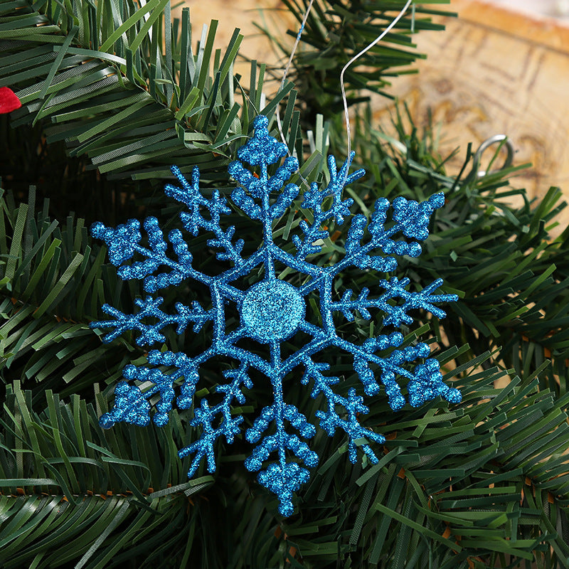 Christmas decorations, acrylic 10CM snowflakes, Christmas necessities, Christmas tree hanger powder wholesale