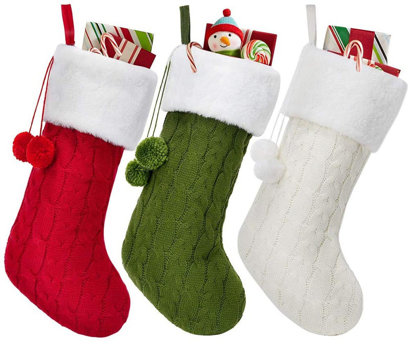 Christmas decorations knitted wool thick white socks hotel home Christmas socks