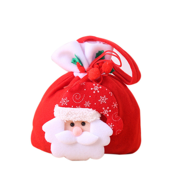 Christmas Decoration Christmas gift bag cloth bag backpack brushed Santa Snowman gift candy