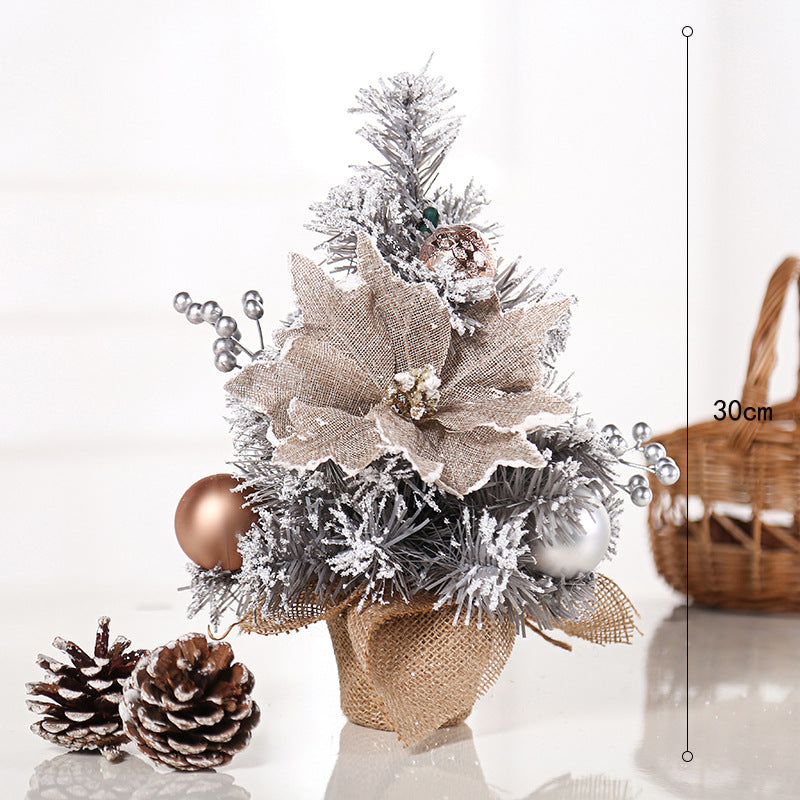 Mini Christmas Tree Christmas Decoration Silver Wind Home Decoration