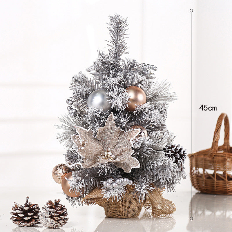 Mini Christmas Tree Christmas Decoration Silver Wind Home Decoration