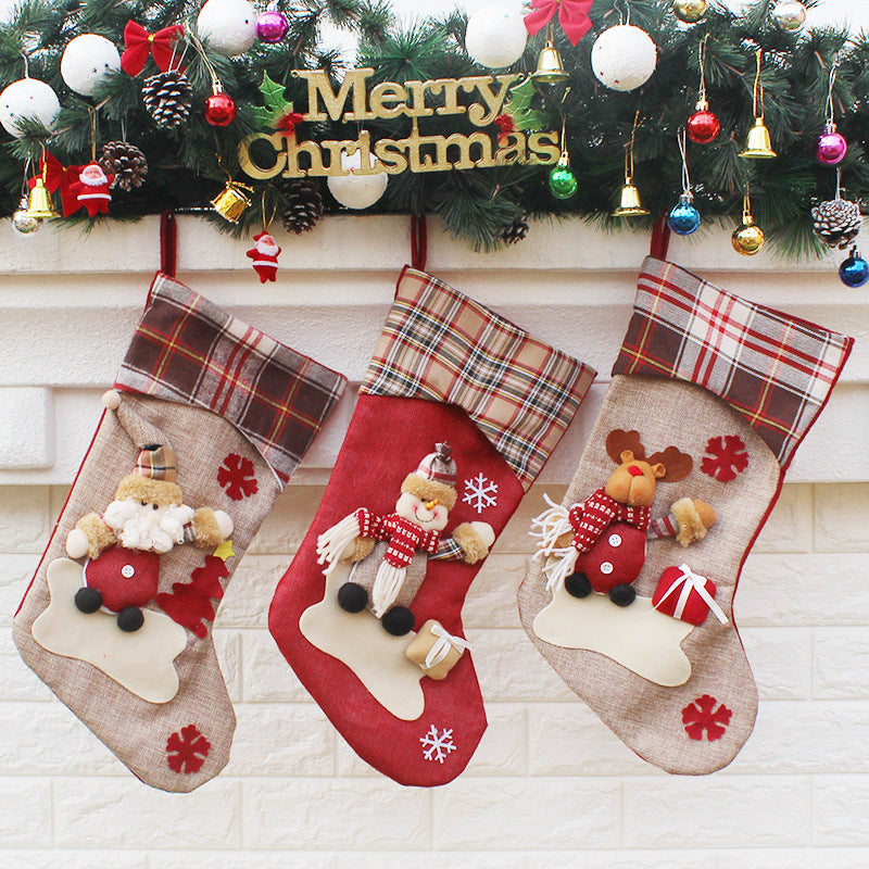 Christmas decorations, decorations, New Year gifts, Santa Claus socks, socks, sock gift bags