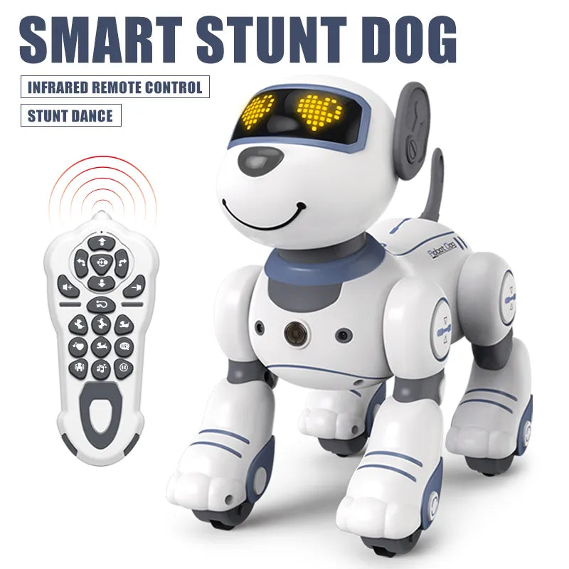 Funny RC Robot Electronic Dog Stunt Dog Voice Command Programmable Touch-sense Music Song Robot Dog for Children&