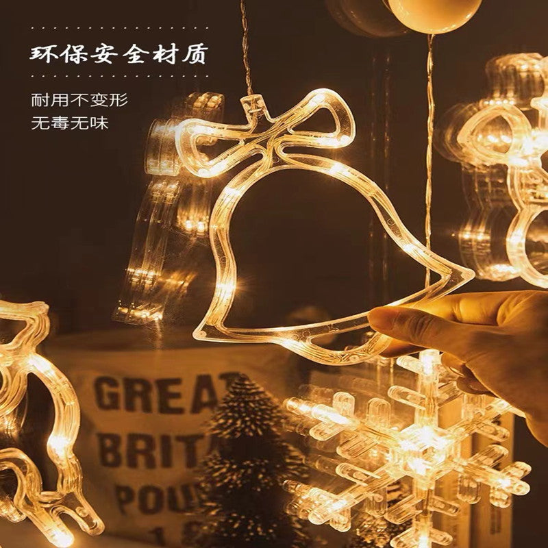 Led Christmas Light String Ins Window Suction Cup Chandelier Creative Christmas Decoration Light String Scene Layout Lantern Wholesale