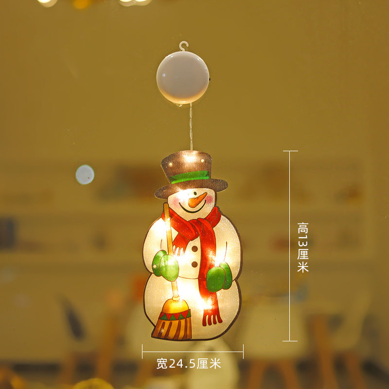 Christmas LED Suction Cup Lights Santa Elk Window Modeling Lights Christmas Tree Holiday Lights Christmas Decoration Lights