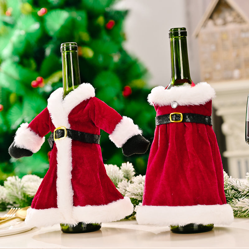 Christmas Decorations Dresses Wine Bottles Home