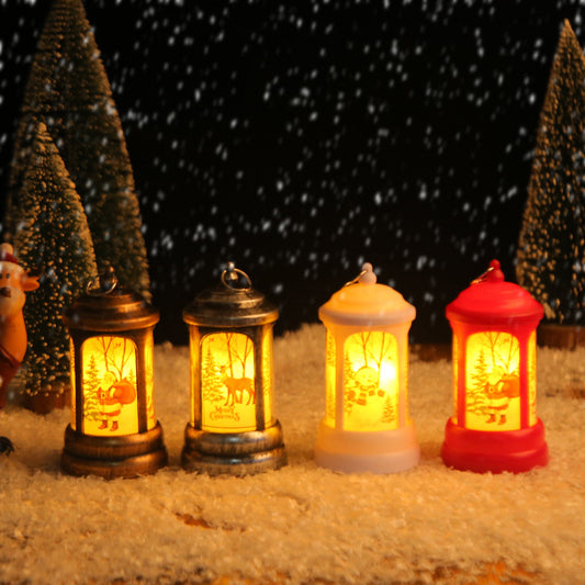 2023 Hong Kong Love New Christmas Wind Lamp Santa Night Light Portable Small Oil Lamp Christmas Decorations Gifts
