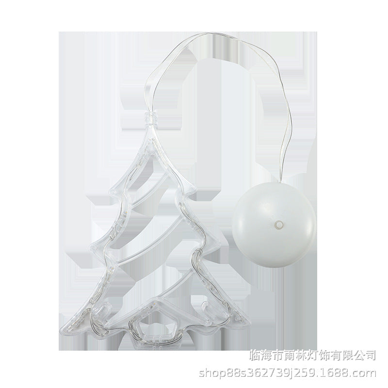 LED Christmas Decoration Lights Santa Claus Snowman Shape Window Suction Cup Lights Christmas Tree Holiday Decoration Lights