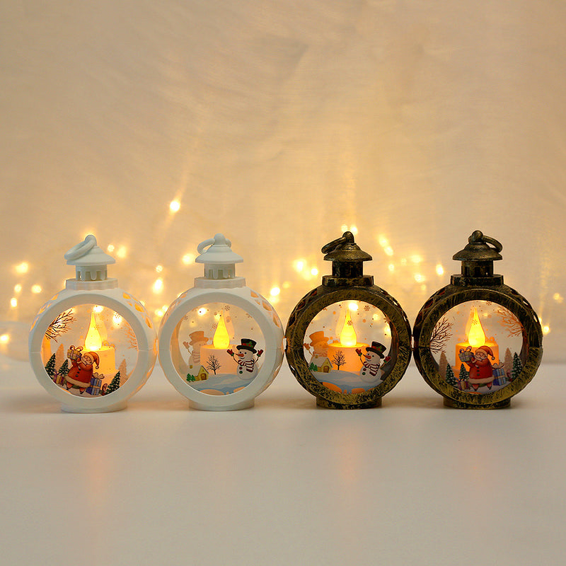 Christmas Decorations Glowing Night Light Pendant Christmas Supplies Layout Props Desktop Candlestick Light Window Decoration