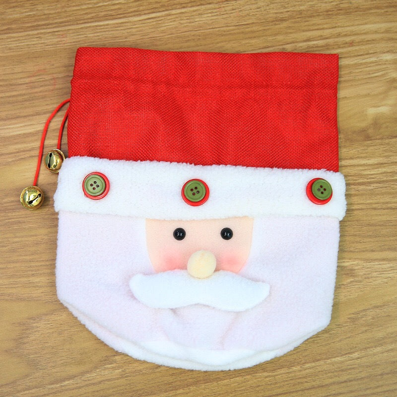 Santa Snowman Gift Candy Bell Bag Christmas Decoration Holiday Gift Bag