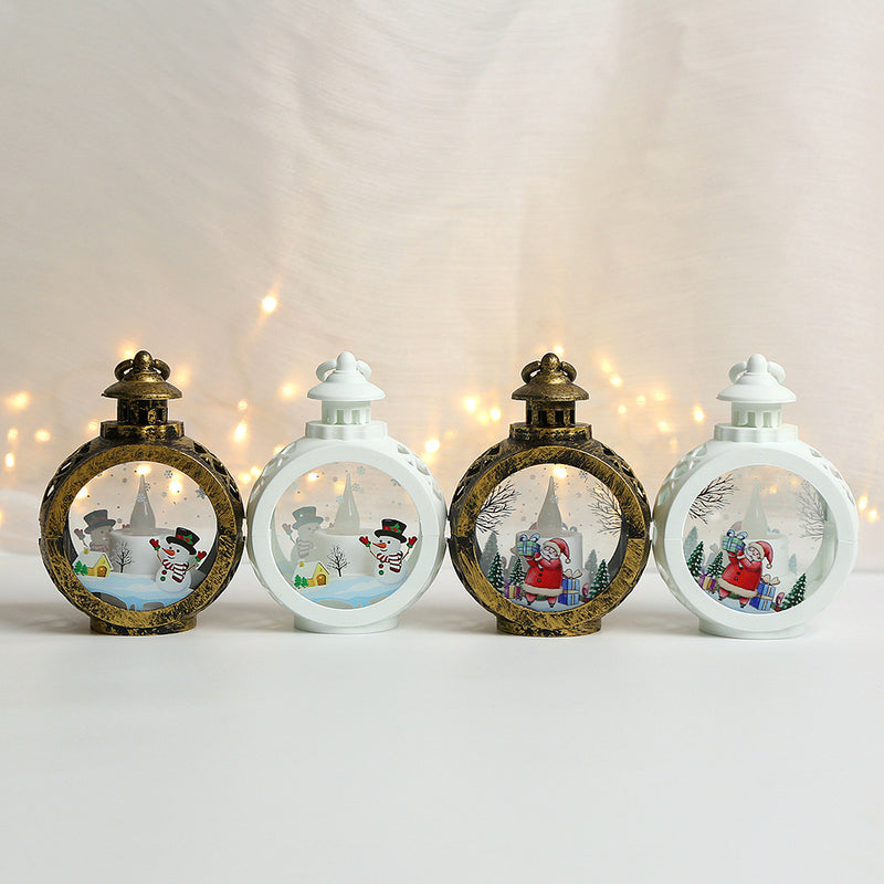 Christmas Decorations Glowing Night Light Pendant Christmas Supplies Layout Props Desktop Candlestick Light Window Decoration