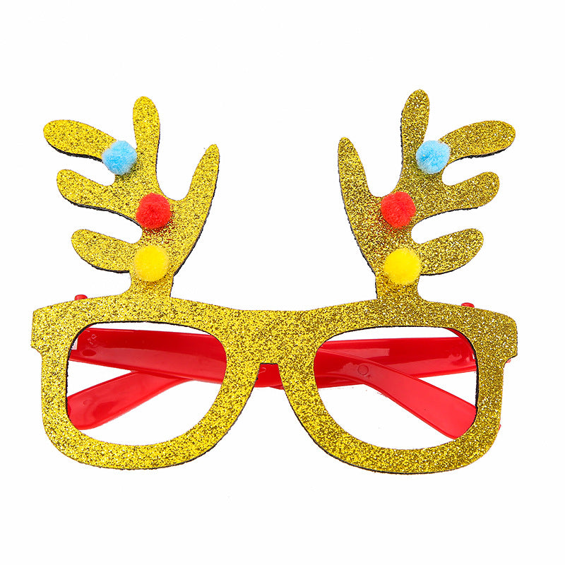 New Christmas Cartoon Headband Adult Children Gift Santa Claus Snowman Antlers Glasses Christmas Decoration Glasses