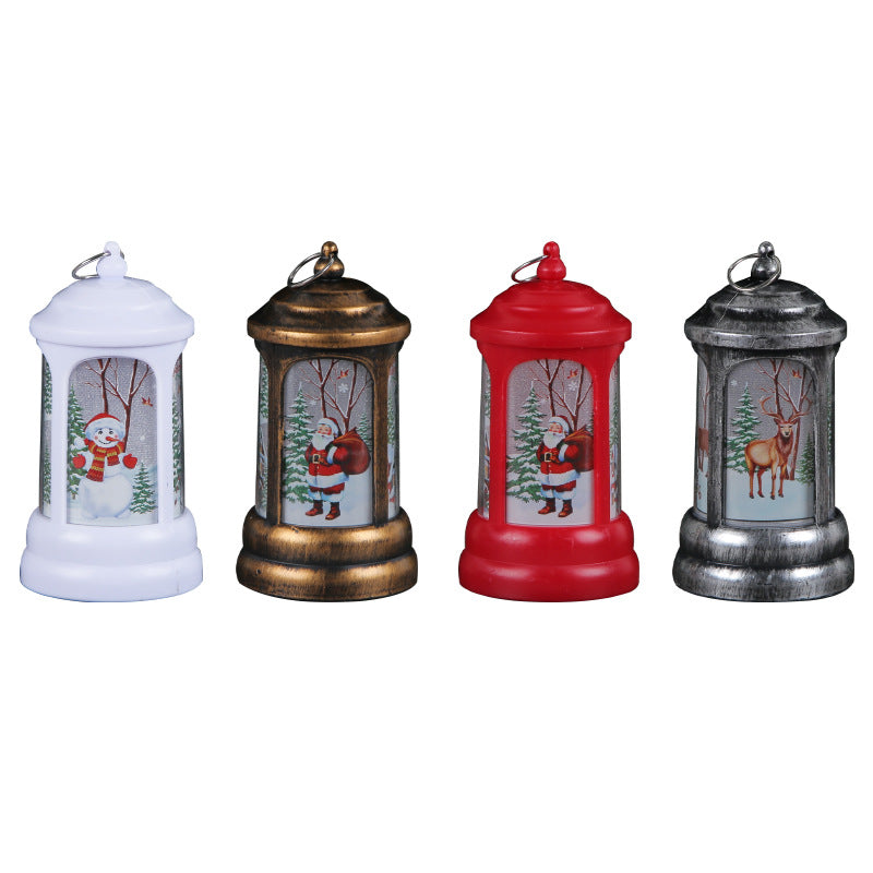 2023 Hong Kong Love New Christmas Wind Lamp Santa Night Light Portable Small Oil Lamp Christmas Decorations Gifts