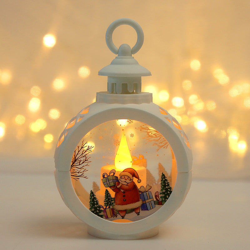 Christmas Decorations Glowing Night Light Pendant Christmas Supplies Layout Props Desktop Candlestick Light Window Decoration