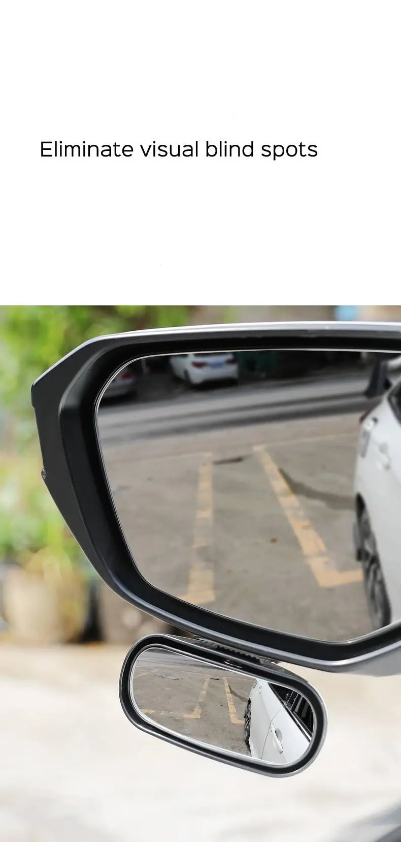 Universal Car Mirror 360° Adjustable Wide Angle Side Rear Mirrors blind spot Snap way for Parking Auxiliary Rear View Mirror